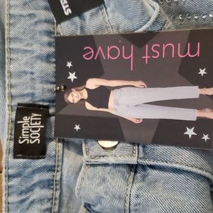 Simple society super high rise Straight jeans studded